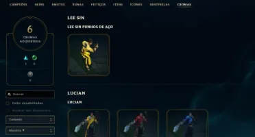 Conta League of Legends Platina IV