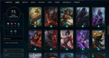 Conta Unrnaked com 95 Champs e 75 Skins + 2 RARAS