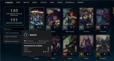 Conta Unrnaked com 95 Champs e 75 Skins + 2 RARAS