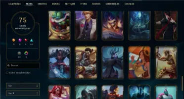 Conta Unrnaked com 95 Champs e 75 Skins + 2 RARAS