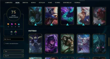 Conta Unrnaked com 95 Champs e 75 Skins + 2 RARAS