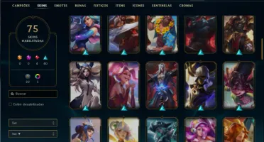Conta Unrnaked com 95 Champs e 75 Skins + 2 RARAS
