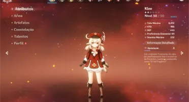 Conta AR 29 KLEE ( foi upada de forma tryhard apos reroll)