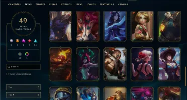 Prata 4 com 80 Champs e 49 Skins ( ADC / MID / TOP )