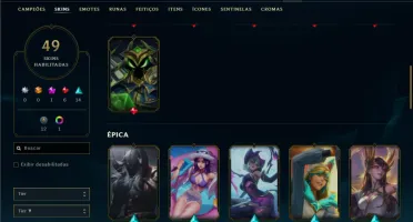 Prata 4 com 80 Champs e 49 Skins ( ADC / MID / TOP )