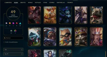 Prata 4 com 80 Champs e 49 Skins ( ADC / MID / TOP )