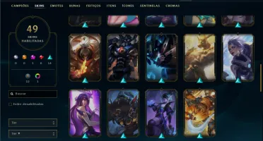 Prata 4 com 80 Champs e 49 Skins ( ADC / MID / TOP )