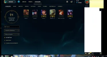 Conta league lvl 13, 5 champ 10165EA