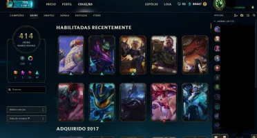 CONTA LOL, +400 SKINS, TODOS OS CHAMPS, PAX SIVIR, 80K IP