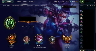 CONTA LOL, +400 SKINS, TODOS OS CHAMPS, PAX SIVIR, 80K IP