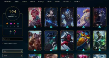 Conta 2012, 194 skin, icones e skins raras