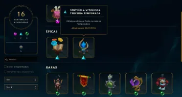 Conta 2012, 194 skin, icones e skins raras