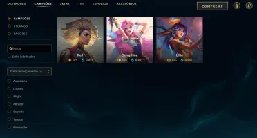 Conta 2012, 194 skin, icones e skins raras