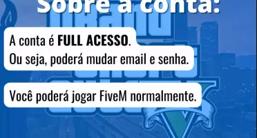 Conta Rockstar FiveM FullAcesso! (ENVIO AUTOMÁTICO!)