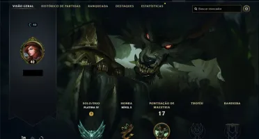 Conta LoL Rank Elo Platina IV 4 Season Temporada 12