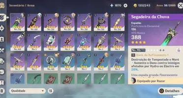 AR 42; 5 character 5*; 1800 gems; 28 days of bless