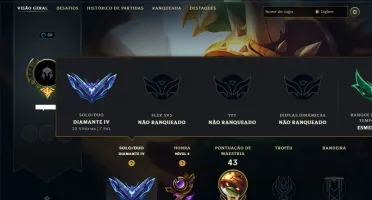 Diamante 4 com 40 Champs e 12 Skins