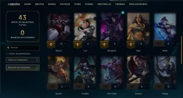 Diamante 4 com 40 Champs e 12 Skins