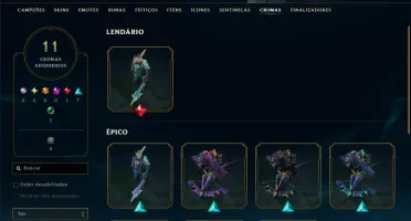 Diamante 4 com 40 Champs e 12 Skins