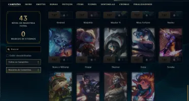 Diamante 4 com 40 Champs e 12 Skins