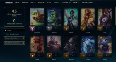 Diamante 4 com 40 Champs e 12 Skins