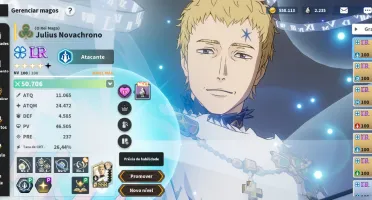 Conta black clover M com Rei mago