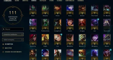 Conta level 30 com 43 champs