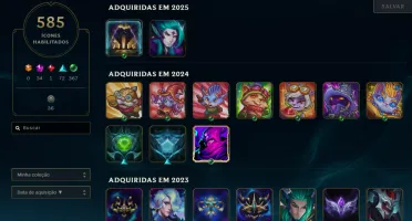 Conta League of Legends +1500 skins+cromas+skins wards etc