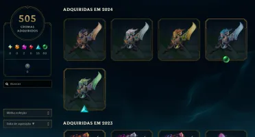 Conta League of Legends +1500 skins+cromas+skins wards etc