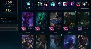 Conta League of Legends +1500 skins+cromas+skins wards etc