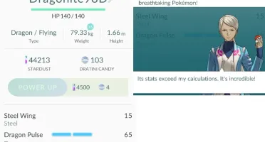 LVL27 DRAGONITEx2 2800 CP IV 98% POKEMON GO