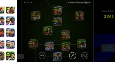 Conta eFootball Mobile Com Força Coletiva Absurdo Pra Compet