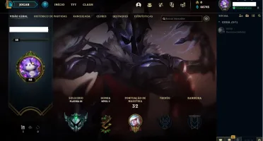 Conta lol Platina 3 com 70V e 48D, E-MAIL NÃO VERIFICADO
