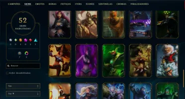 Diamante 2 com 60 Champs e 52 Skins