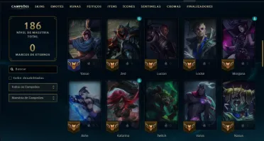Diamante 2 com 60 Champs e 52 Skins