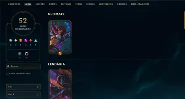 Diamante 2 com 60 Champs e 52 Skins