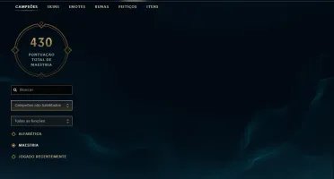 Conta Gold V, Todos os champ, 190 skins