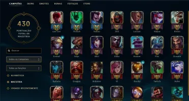 Conta Gold V, Todos os champ, 190 skins