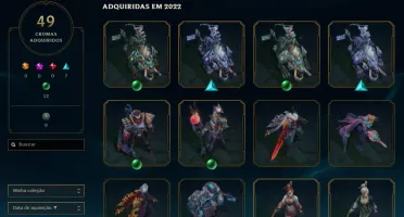 Vendo conta de lol com 213 skins