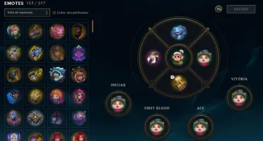 Vendo conta de lol com 213 skins