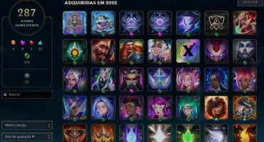 Vendo conta de lol com 213 skins