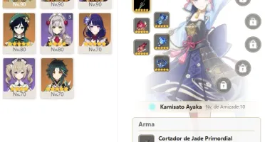 CONTA GENSHIN AR55 ⭐11 LENDÁRIOS⭐ 3 ARMAS 5⭐ [SEM VINCULOS]