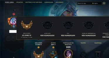 Ouro 4 com 65 Champs e 35 Skins ( MAIN ADC )