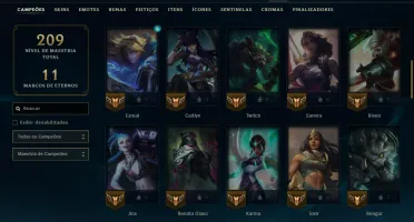 Ouro 4 com 65 Champs e 35 Skins ( MAIN ADC )