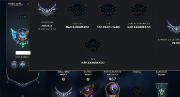 Prata 2 com 145 Champs e 92 Skins ( ADC / JG / TOP )
