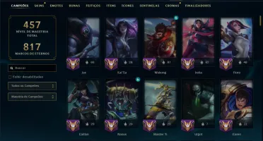 Prata 2 com 145 Champs e 92 Skins ( ADC / JG / TOP )