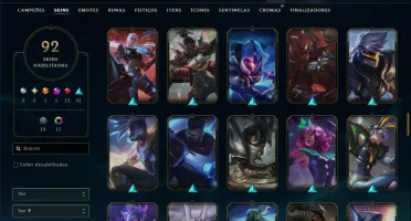 Prata 2 com 145 Champs e 92 Skins ( ADC / JG / TOP )