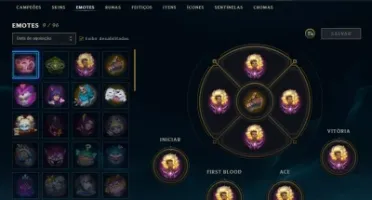 Conta Mestre nível 42, varios emotes e winrate positiva!