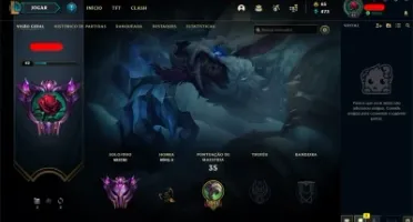 Conta Mestre nível 42, varios emotes e winrate positiva!