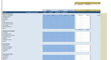 Planilhas Excel - Engenharia Cívil